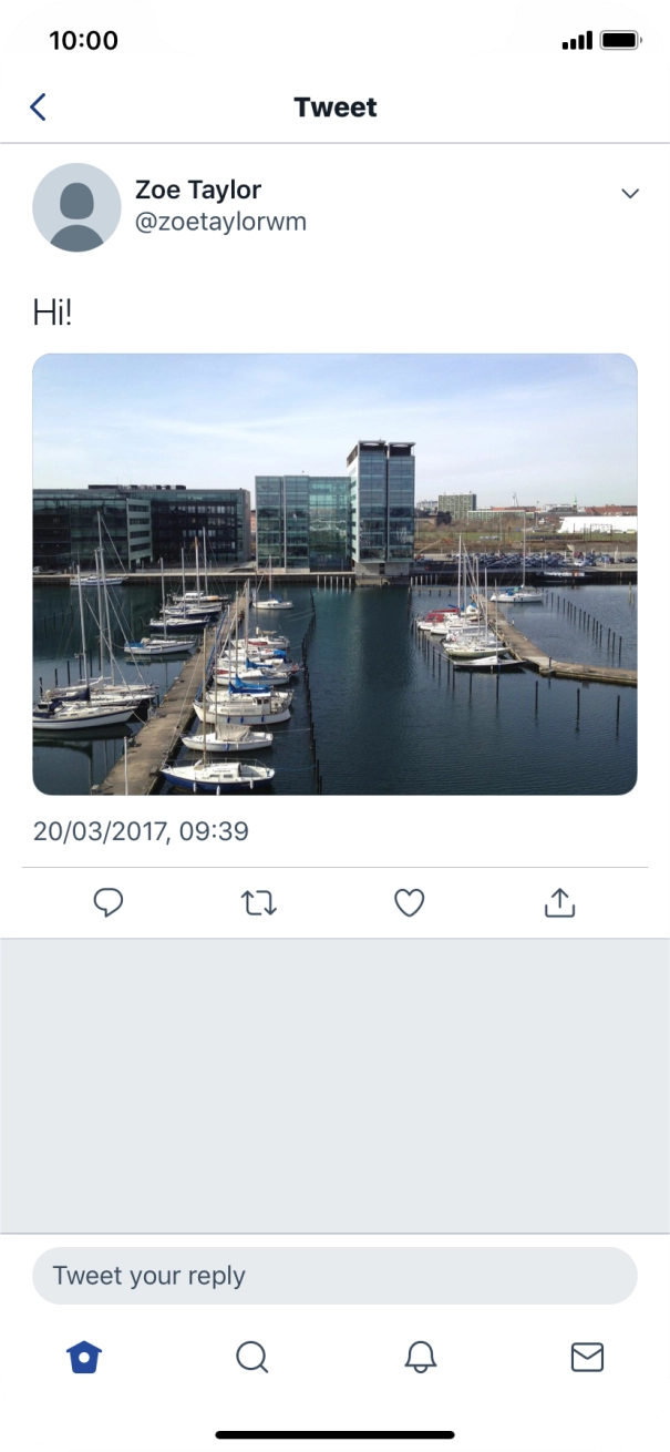Press the text input field. Press the text input field.