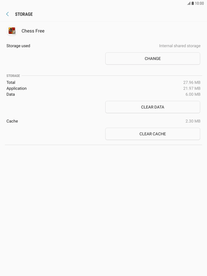 Press CLEAR CACHE. Press CLEAR CACHE.