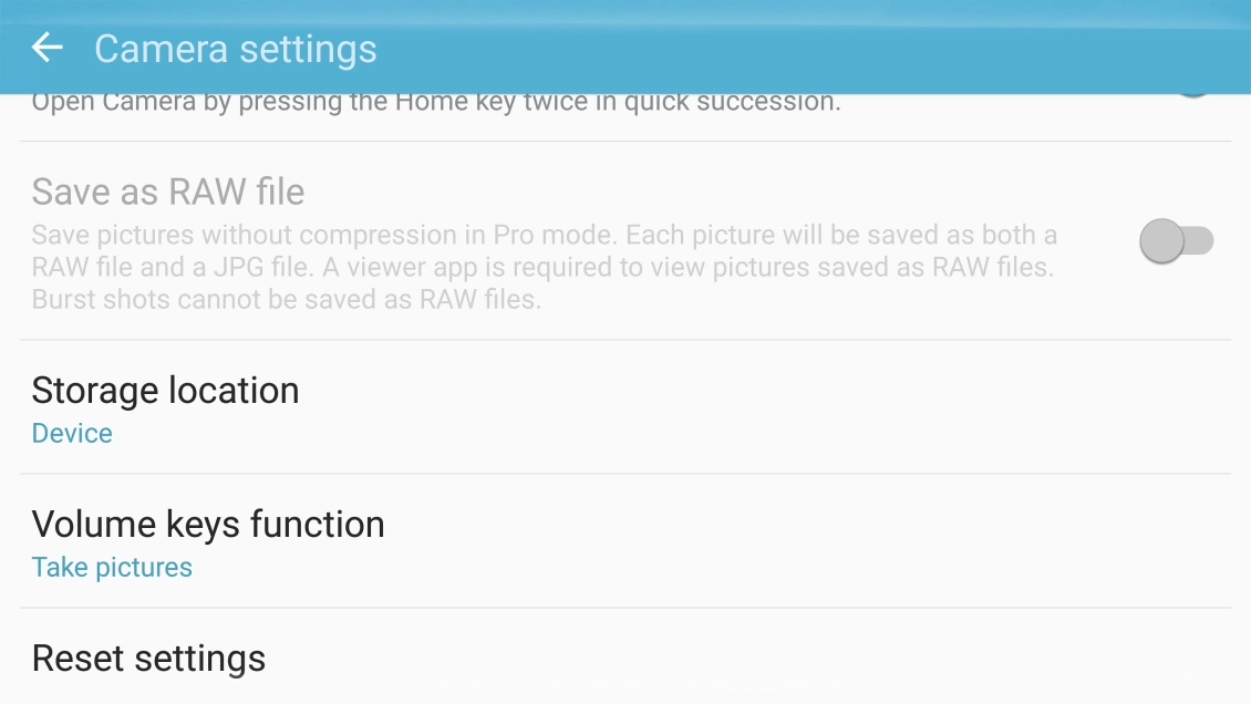 Press Storage location.