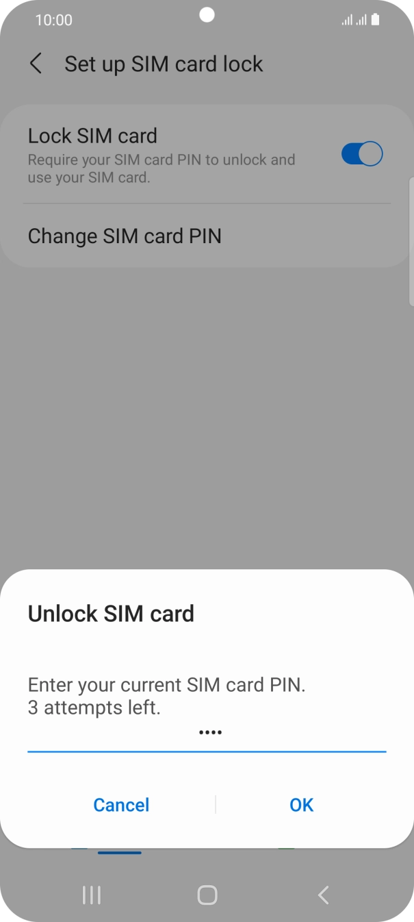 Key in your PIN and press OK.