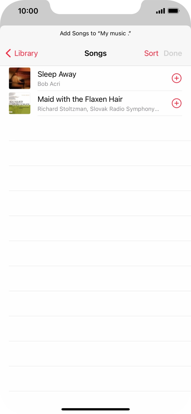Go to the required category and press the required audio file.