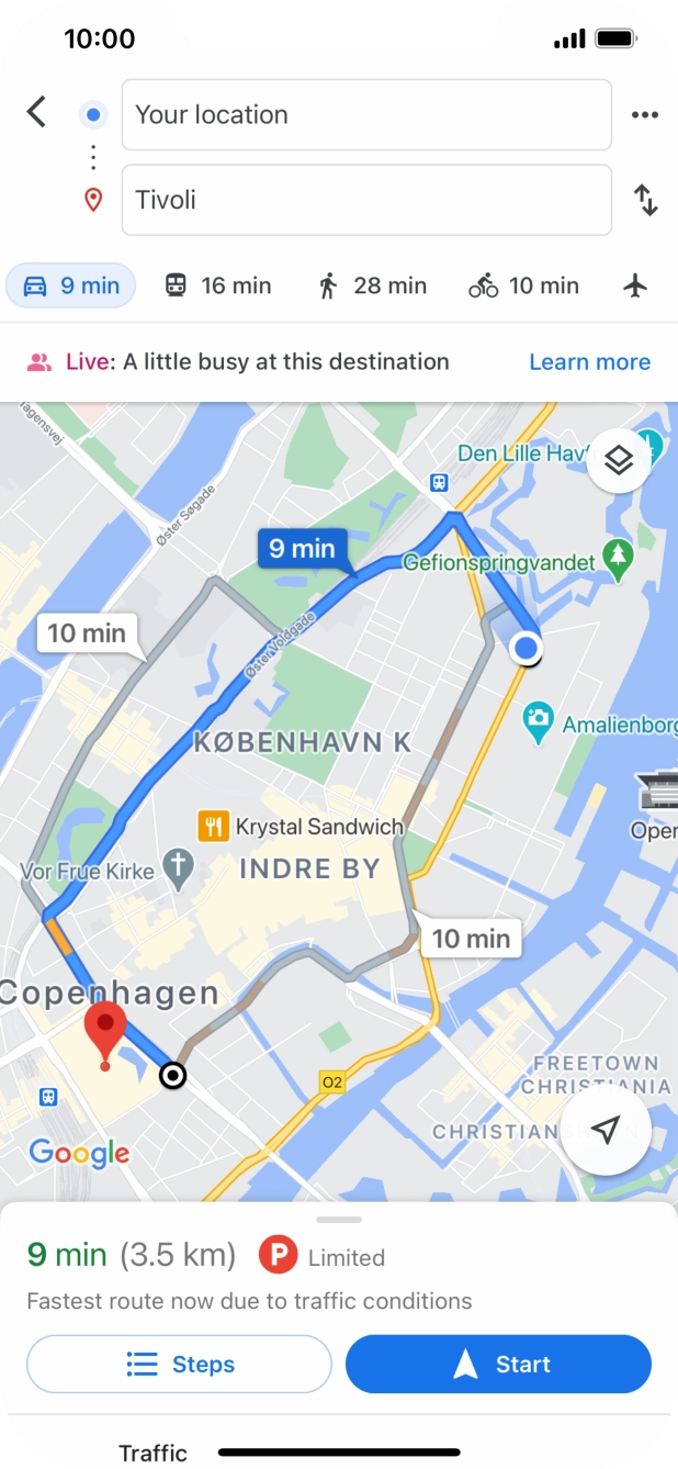 Press the required mode of transportation. Press the required mode of transportation.