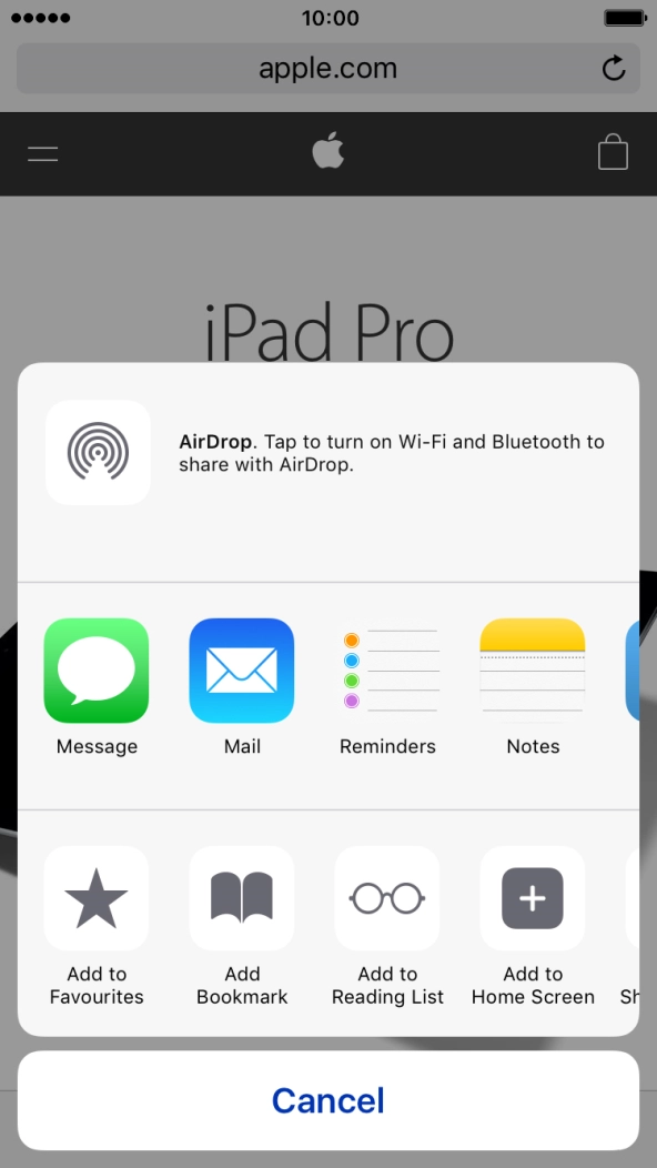 Press Add to Home Screen.