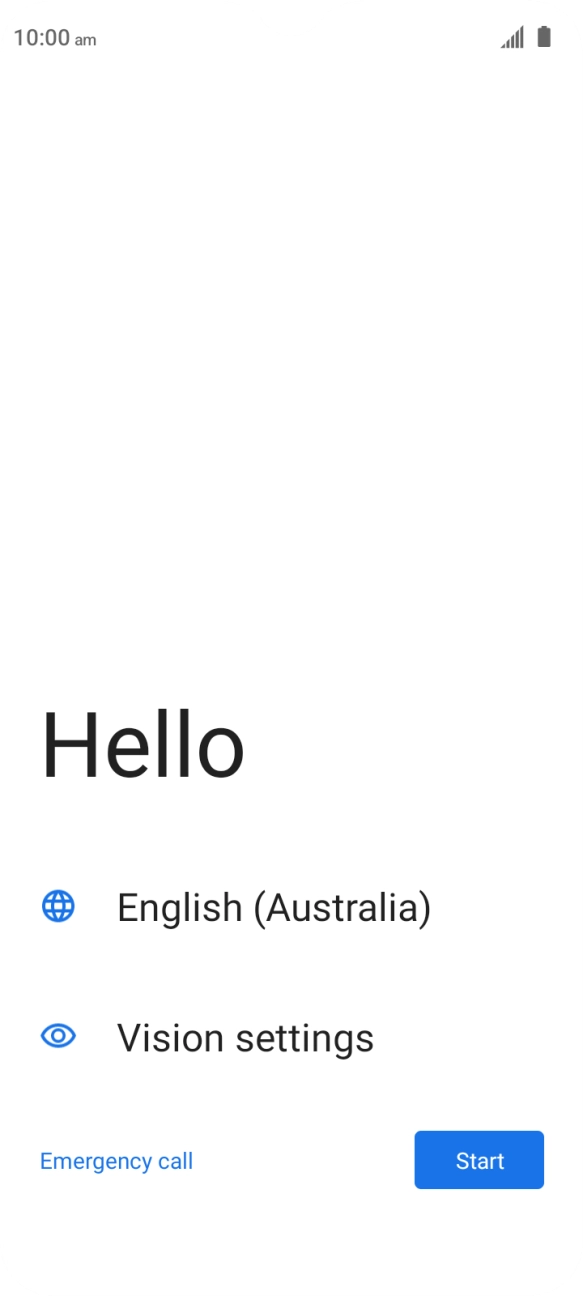 Press the language icon.