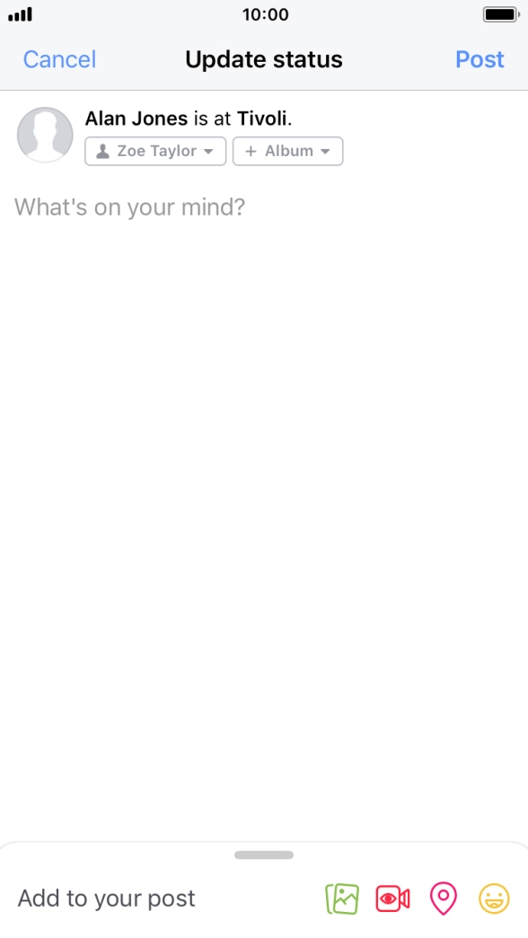 Press the text input field. Press the text input field.