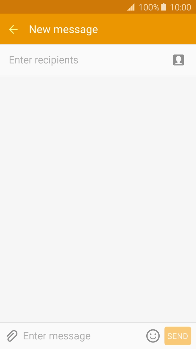 Press the search field and key in the first letters of the recipient's name.