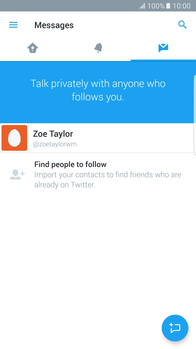 Press the new message icon.