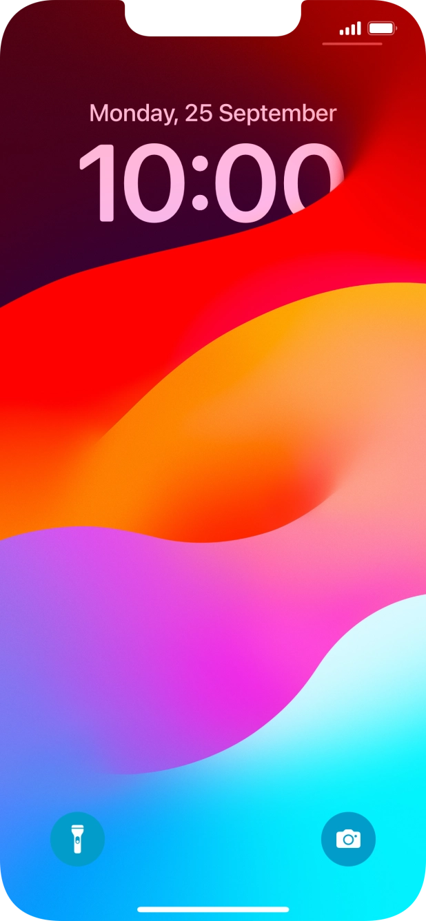 Press and hold anywhere on the lock screen.