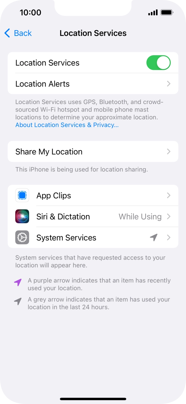 Press the required app. Press the required app.