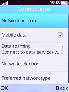 Select Network account. Select Network account.
