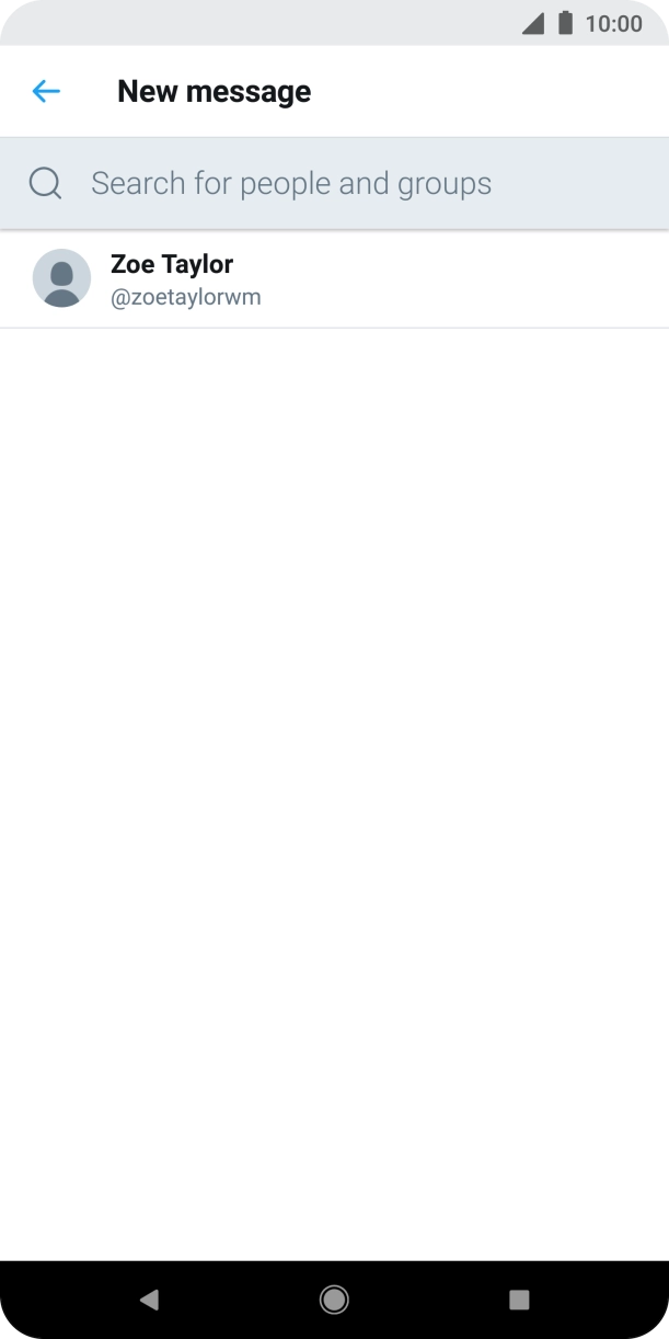 Press the search field and key in the first letters of the recipient's name.