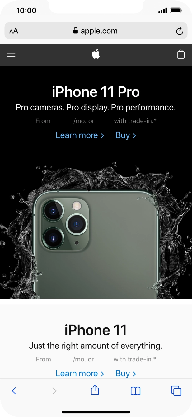 Press the address bar.