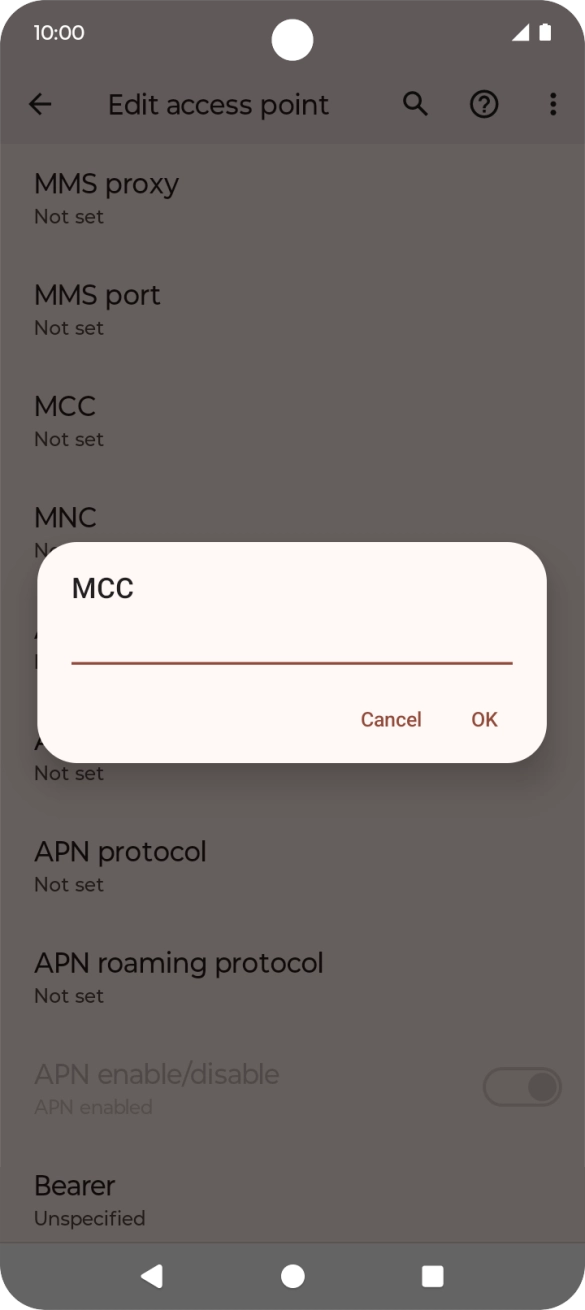 Key in 505 and press OK.