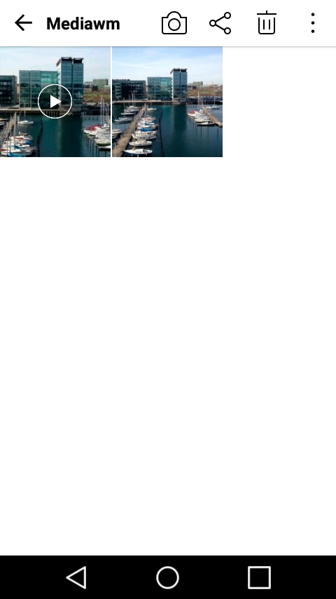 Press the required picture or video clip.