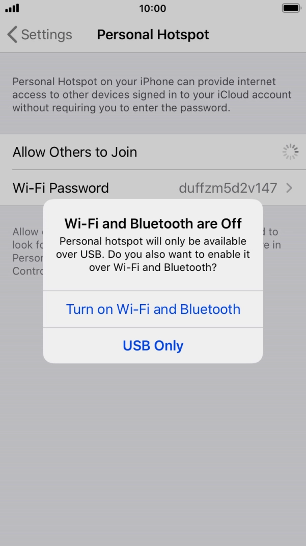 If Wi-Fi is turned off, press Turn on Wi-Fi and Bluetooth. If Wi-Fi is turned off, press Turn on Wi-Fi and Bluetooth.