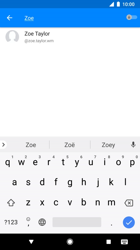 Press the required contact.