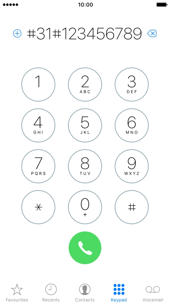 Press the call icon. Press the call icon.