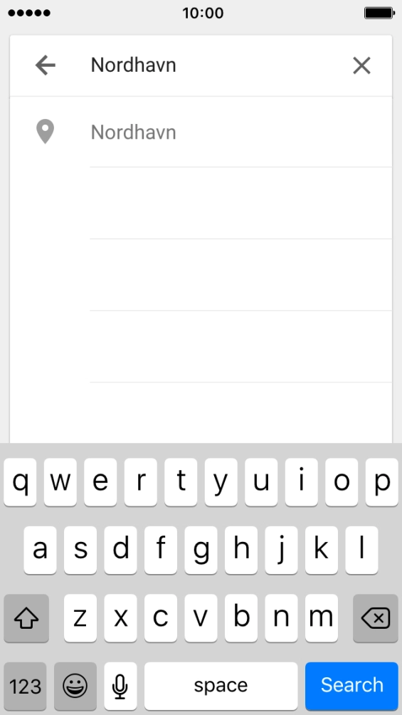 Press the required destination. Press the required destination.