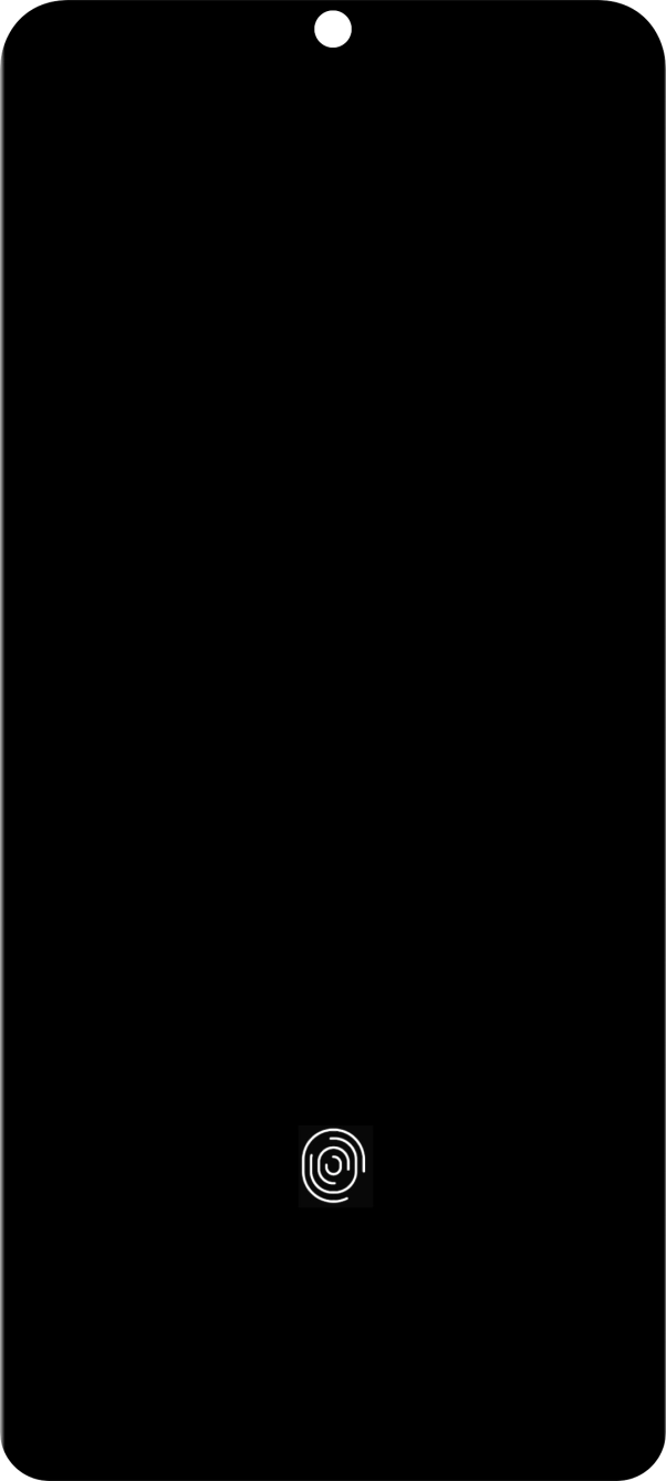 Place your finger on the fingerprint sensor to unlock your phone.