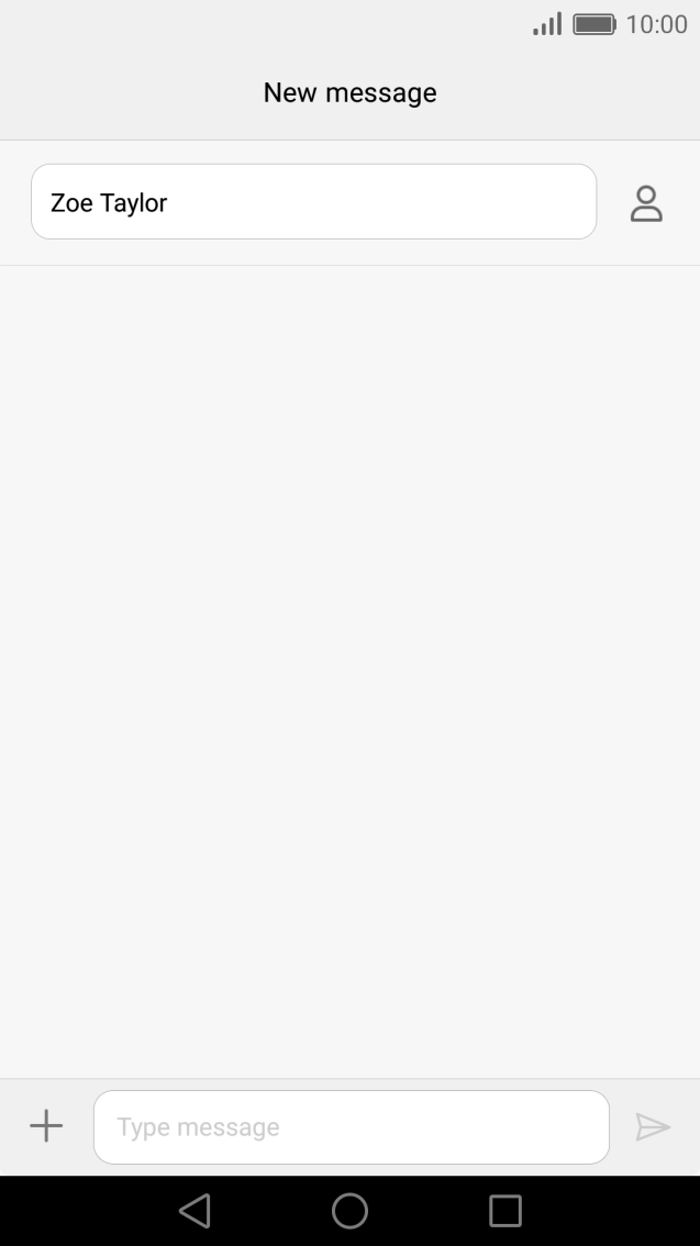 Press the text input field and write the text for your picture message.