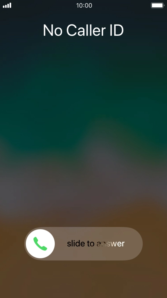 If the screen lock is turned on, press and drag the accept call icon right.