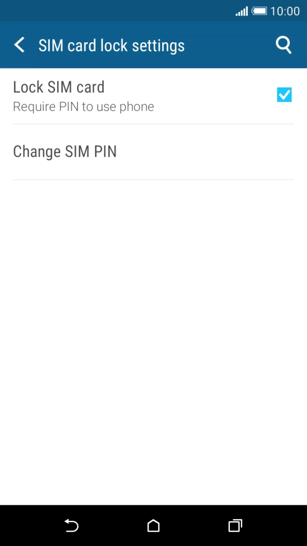 Press Lock SIM card to turn the function on or off.