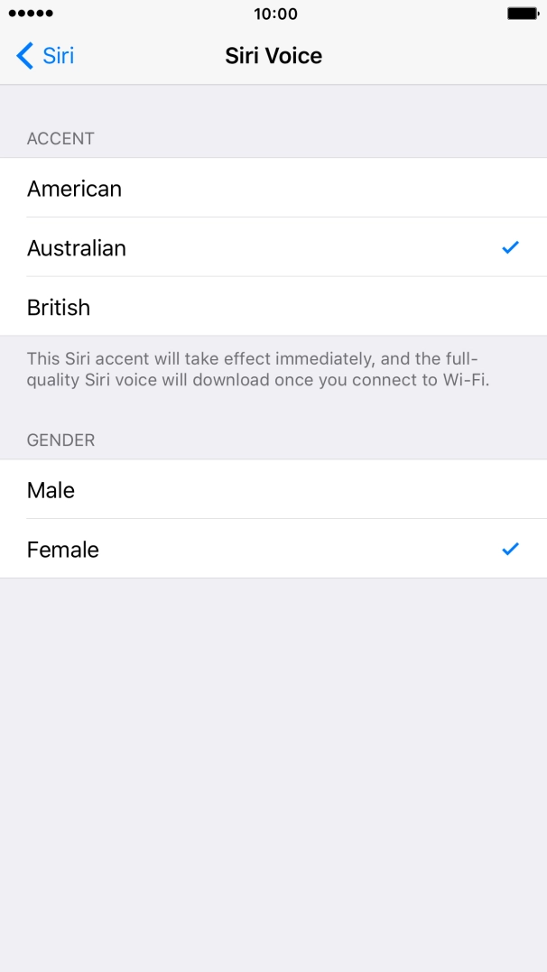 Press the required accent.