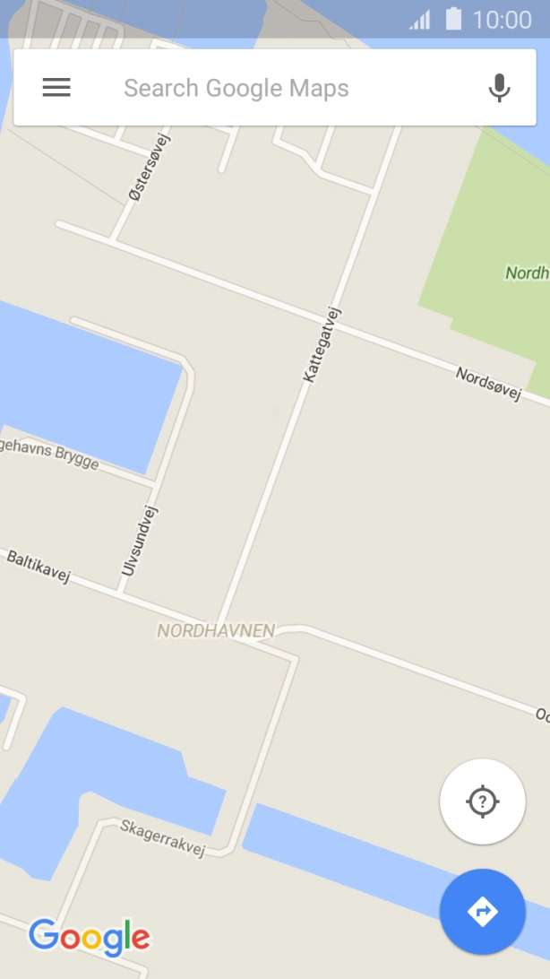 Press the search field and key in the required destination.