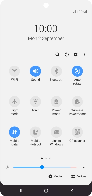 Press the settings icon. Press the settings icon.
