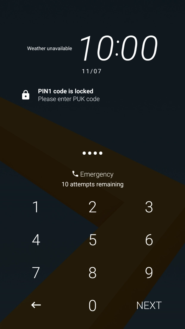 Key in a new four-digit PIN and press NEXT.