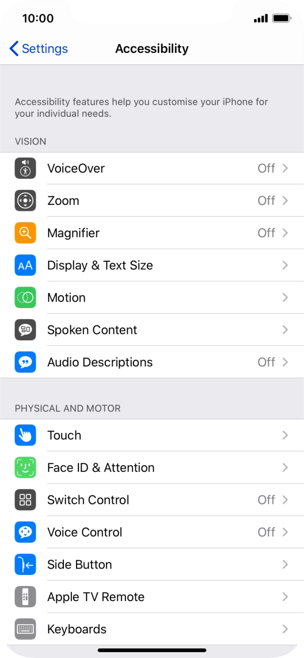 Press Display & Text Size.