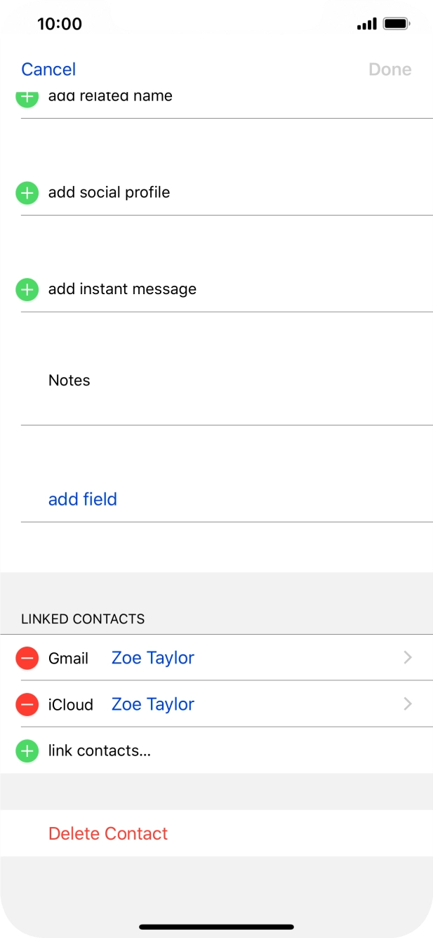 Press link contacts....