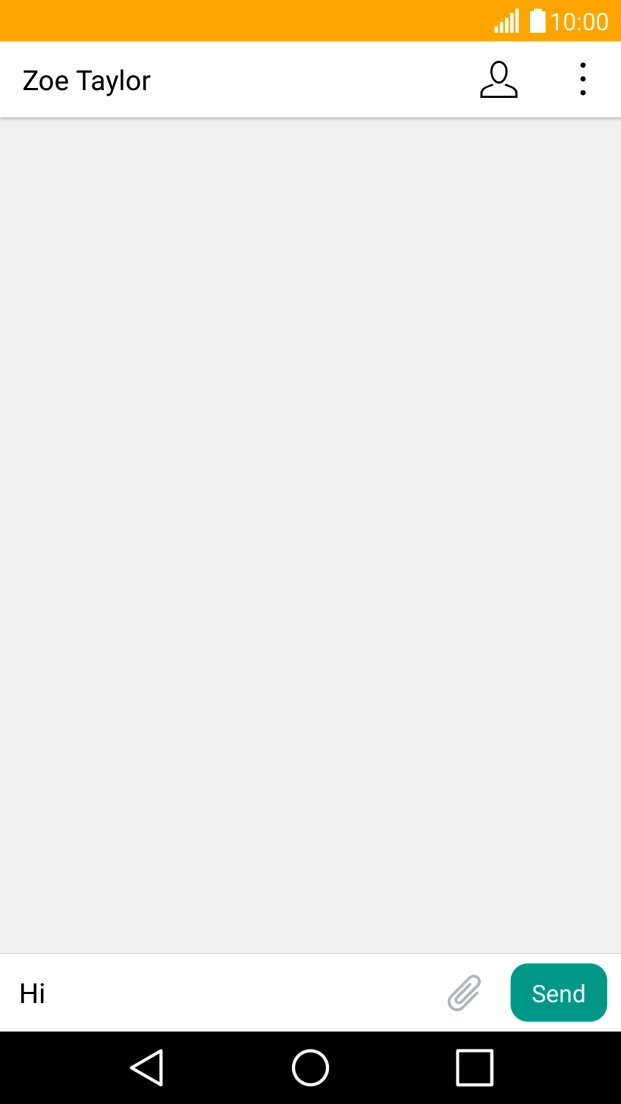 Press the send icon when you've finished your text message.