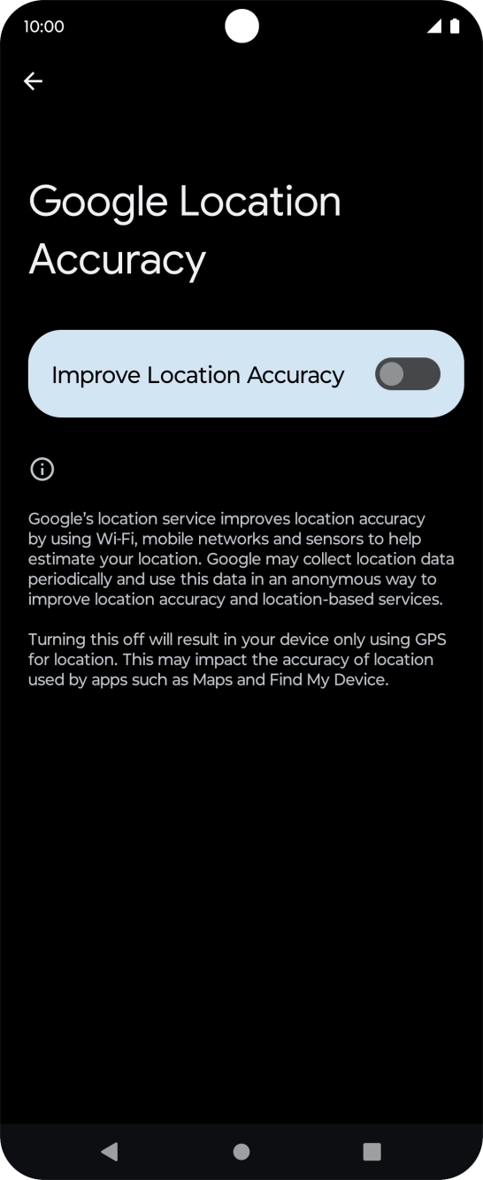 If you press the indicator next to 