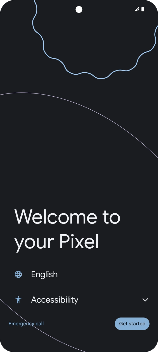 Press the field next to the language icon. Press the field next to the language icon.