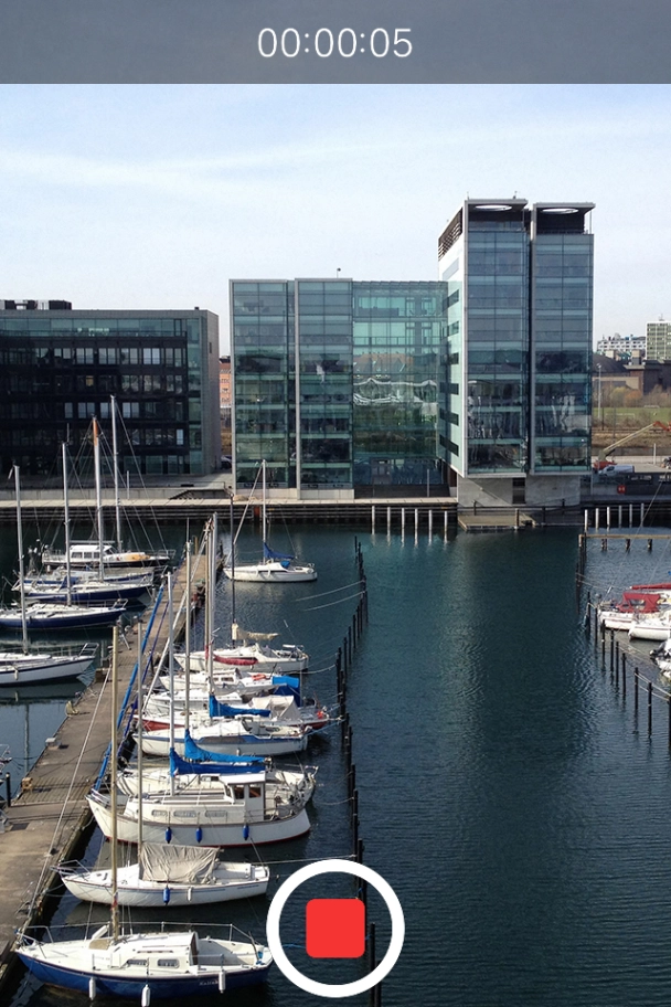 Press the stop icon to stop recording.