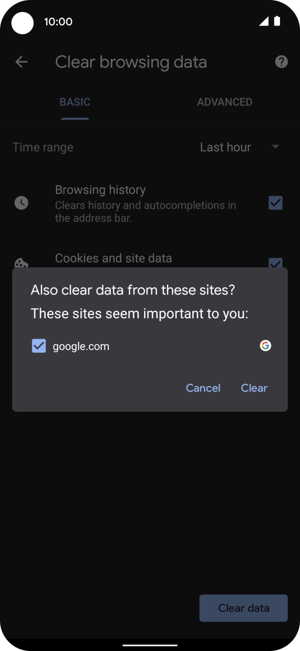Press Clear. Press Clear.