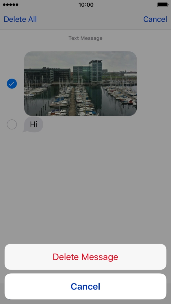 Press Delete Message. Press Delete Message.