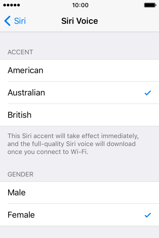 Press the required accent.