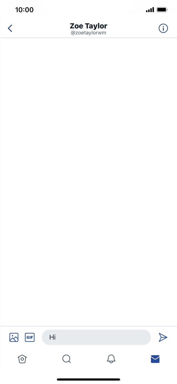 Write the required message and press the send icon.