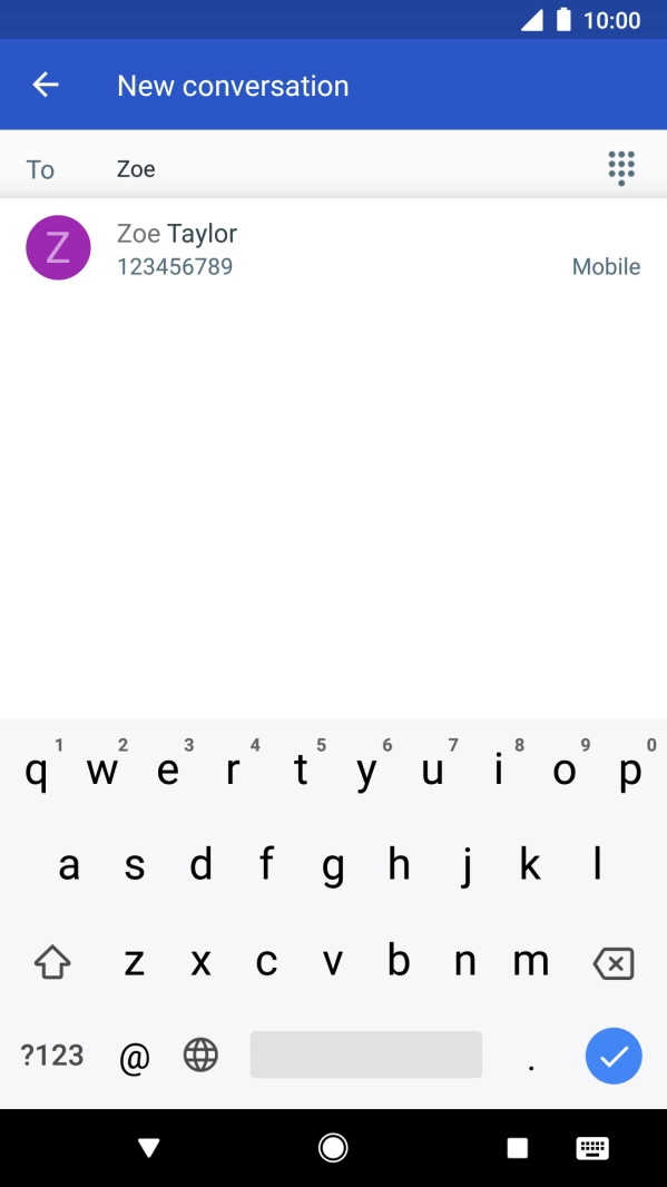 Press the required contact.