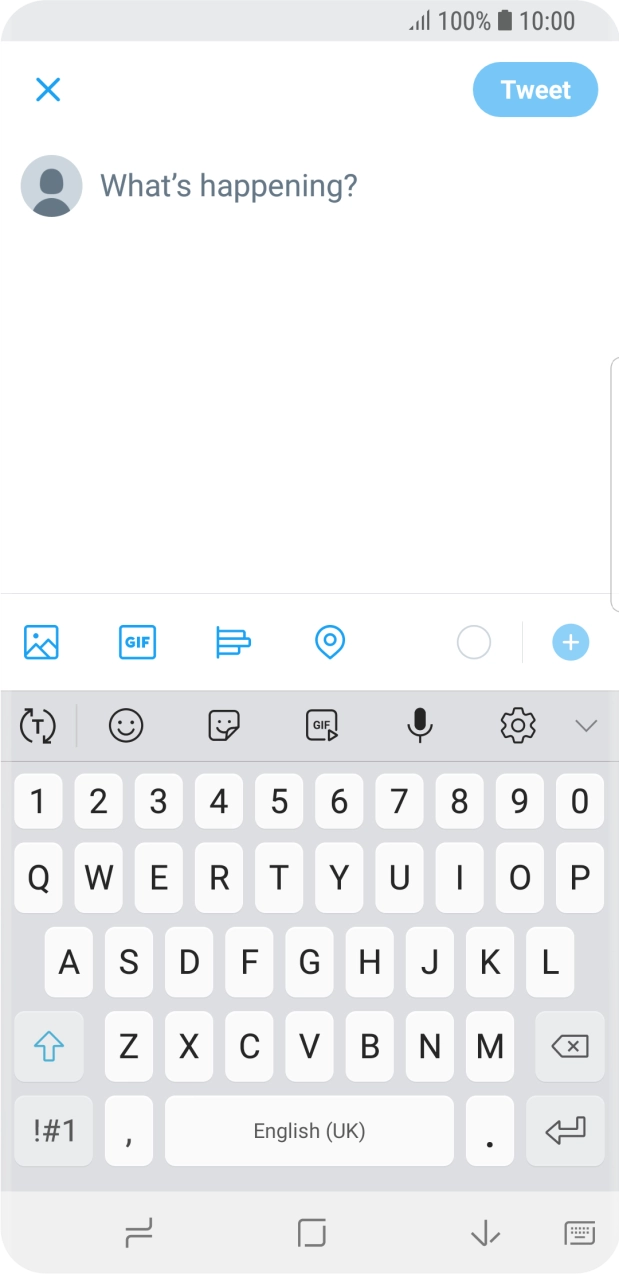 Press the text input field.