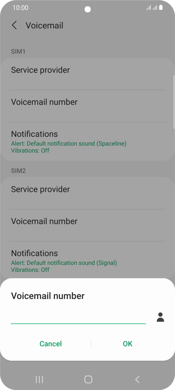 Key in +61101 and press OK.