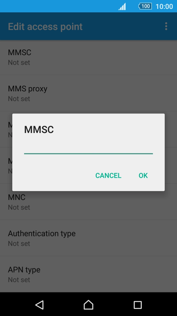 Key in http://mmsc.telstra.com:8002 and press OK.