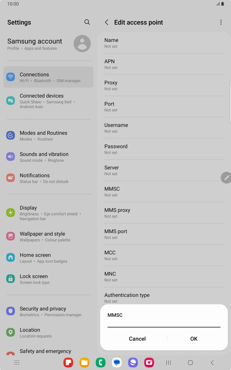 Key in http://mmsc.telstra.com:8002 and press OK.
