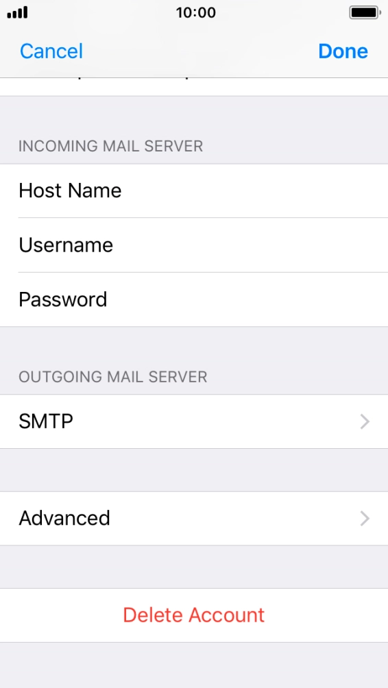 Press SMTP.