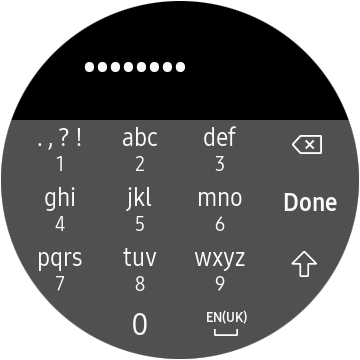 Key in the password for the Wi-Fi network and press Done.