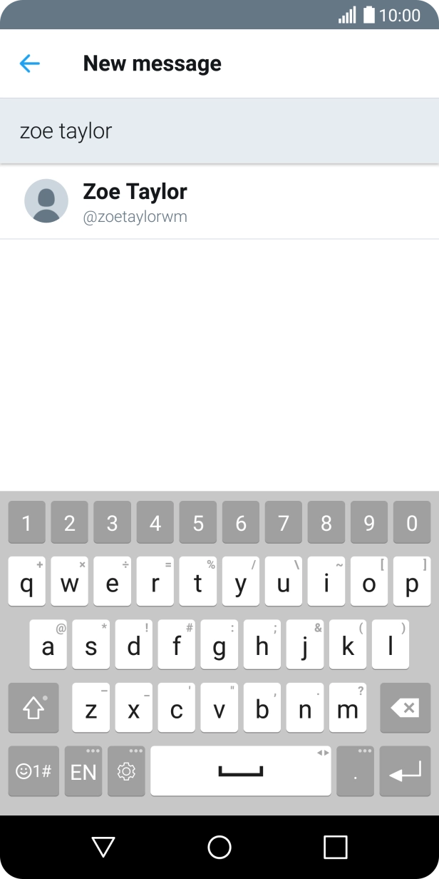 Key in the first letters of the recipient's name and press the required contact.