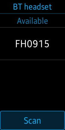 Press the required Bluetooth headset.