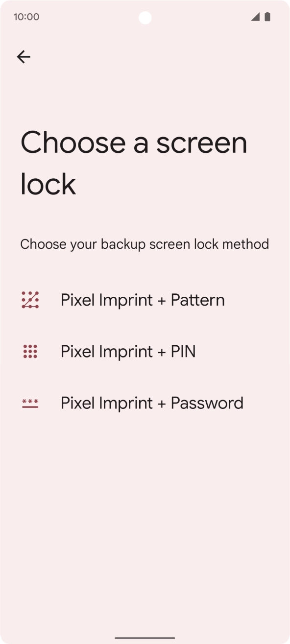 Press the required phone lock code and follow the instructions on the screen to create an additional phone lock code.